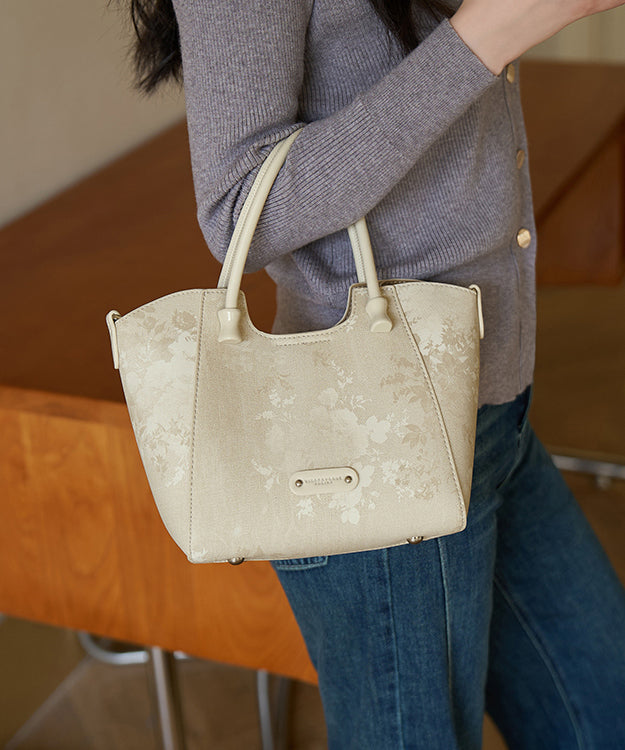 2025 New Fashion Apricot Print Large Capacity Tote Bag