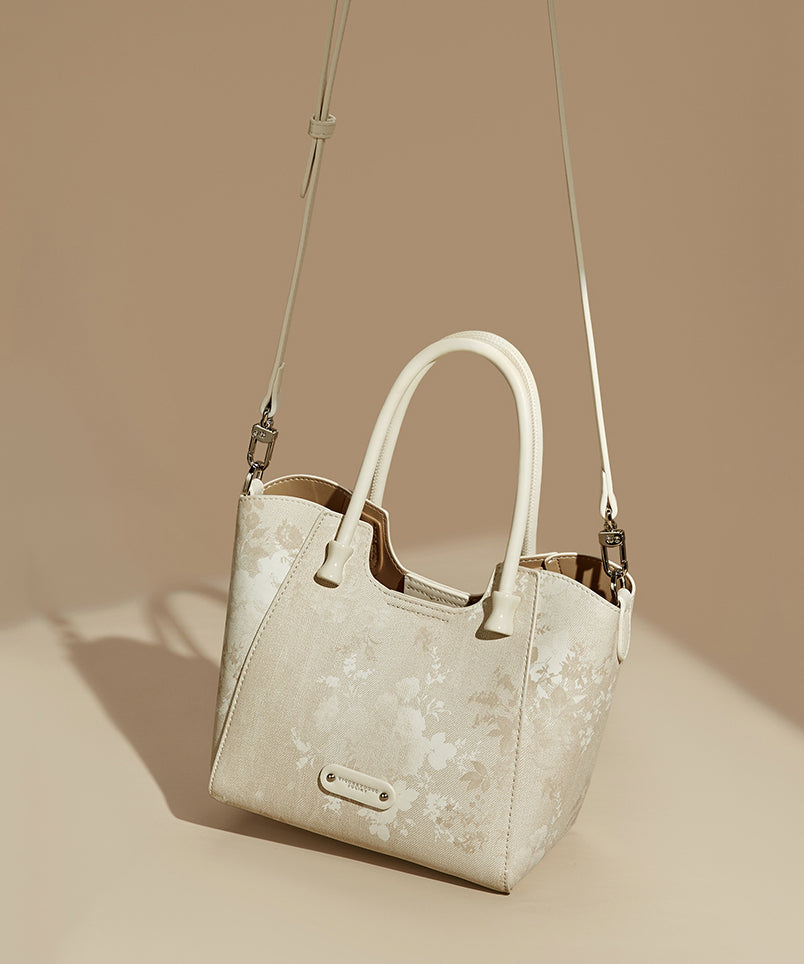 2025 New Fashion Apricot Print Large Capacity Tote Bag