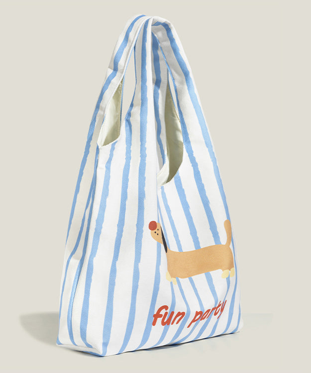 Art Dog Print Large Capacity Canvas Shoulder Bags