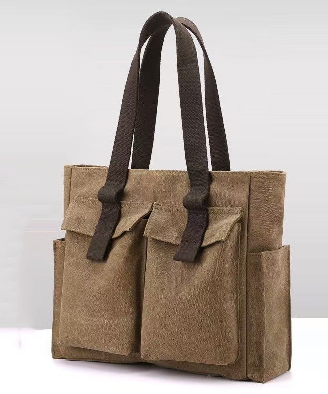 Art Large Capacity With Pockets Canvas Shoulder Bags