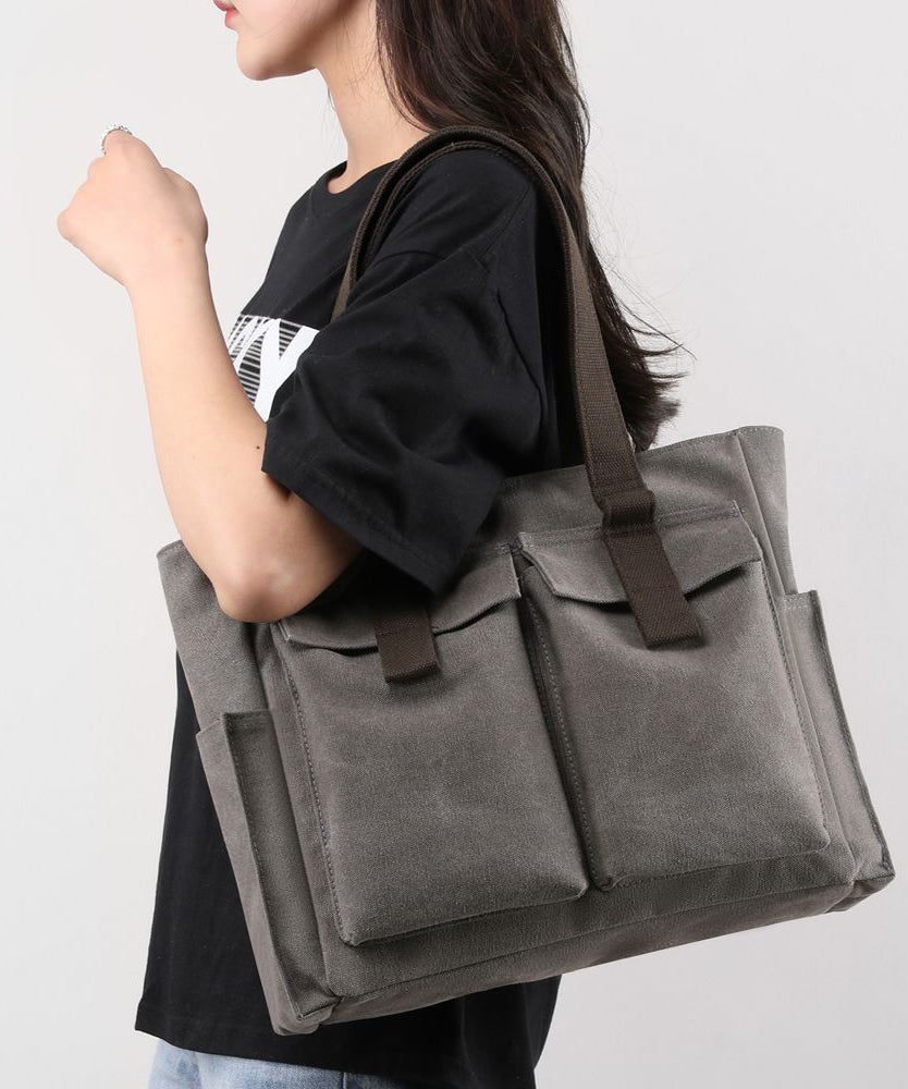 Art Large Capacity With Pockets Canvas Shoulder Bags