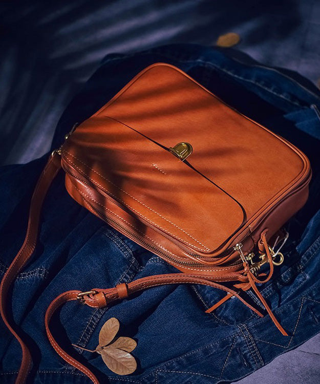 Art Orange Versatile Durable Leather Cross-body Bag