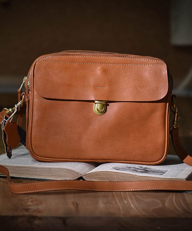 Art Orange Versatile Durable Leather Cross-body Bag