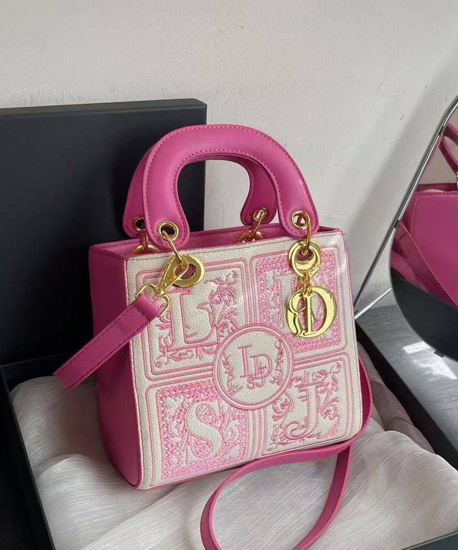 Beautiful Rose Embroidery Faux Leather Women Micro Bag
