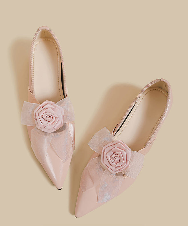 Black Faux Leather Splicing Floral Wedge Shoes Pointed Toe