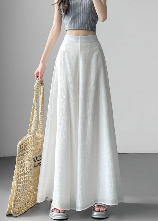 Black Thin Cotton Summer Wide Leg Pant High Waist