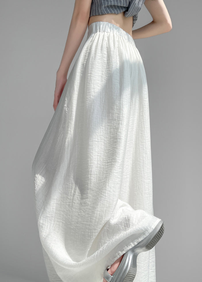 Black Thin Cotton Summer Wide Leg Pant High Waist