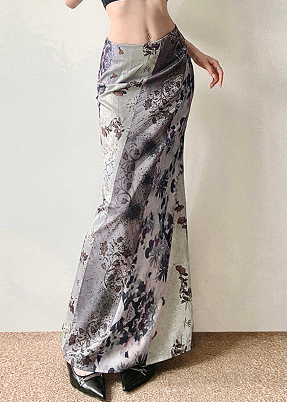 Bohemian Asymmetrical Print High Waist Patchwork Cotton Skirts Summer