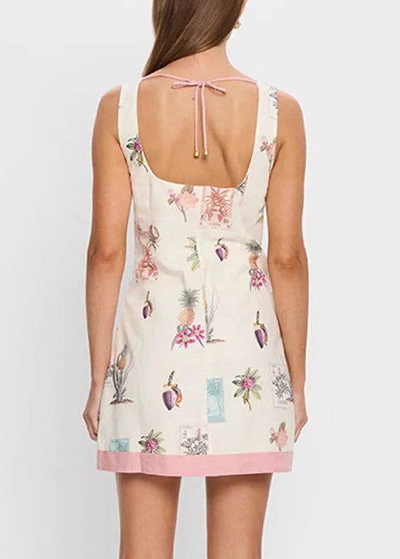 Bohemian Beige Slash Neck Patchwork Mid Dresses Summer