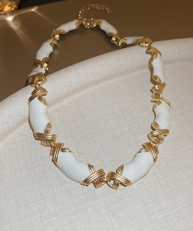 Bohemian Black Alloy Drip Glaze Gratuated Bead Necklace