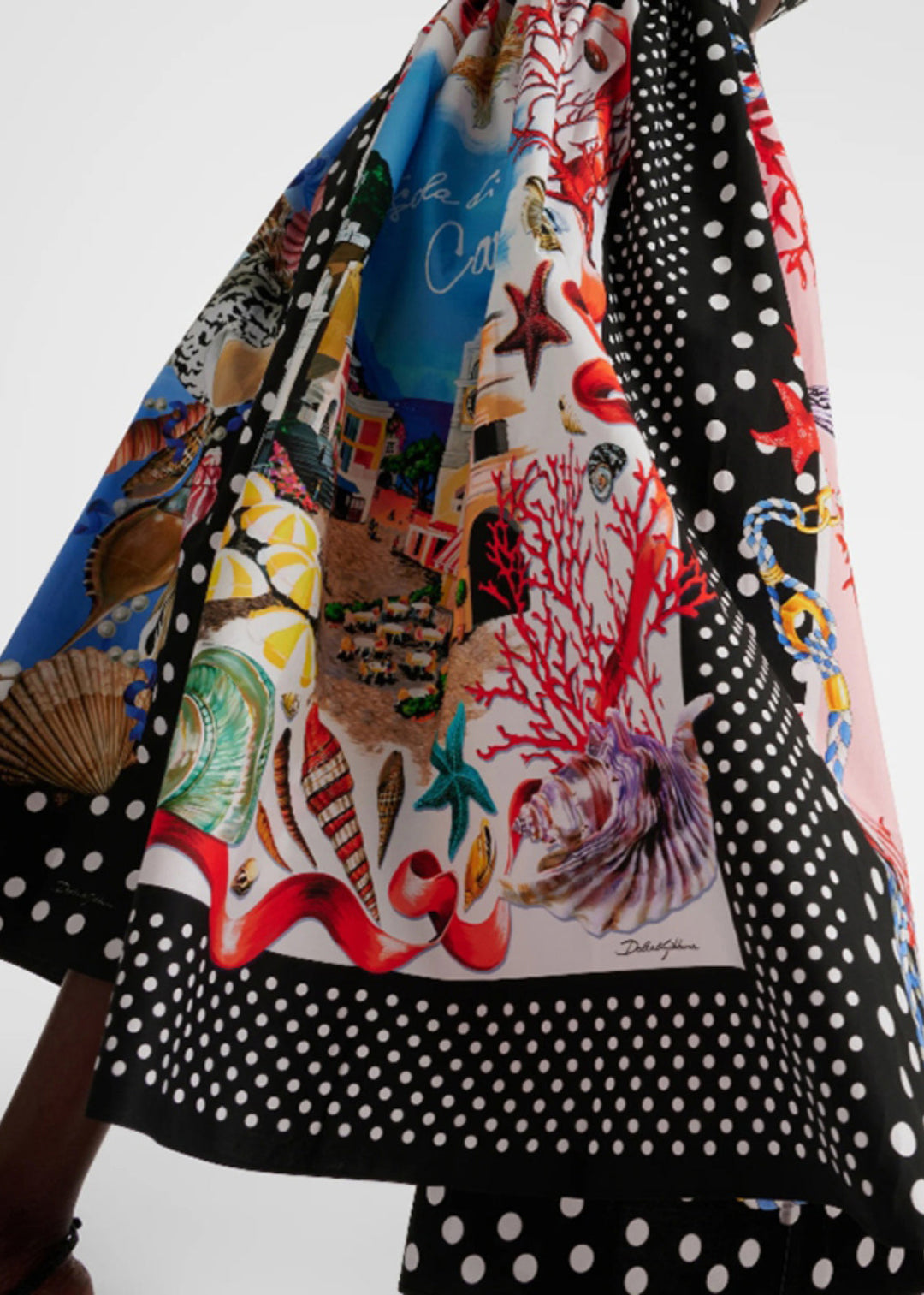 Bohemian Black Dot Print Pockets Cotton Skirts Summer