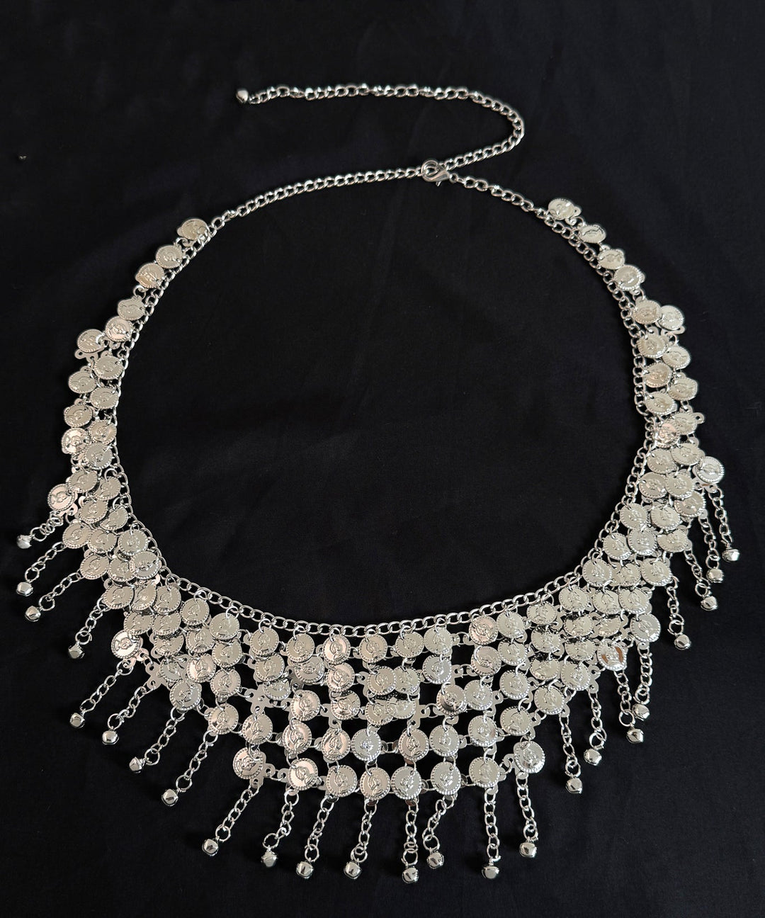 Bohemian White Alloy Sequins Tassel Body Chain