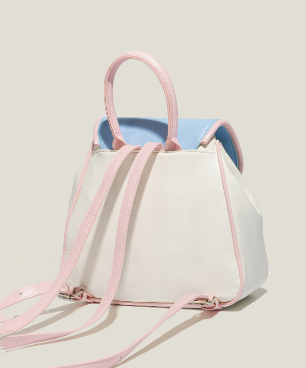 Boho Pink Embroidered Butterfly Faux Leather Backpack Bag