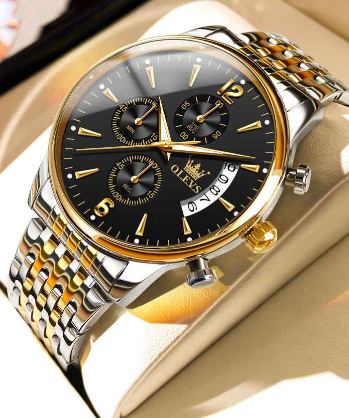 Boutique Blue Stainless Steel Alloy Quartz Movement Waterproof Watches