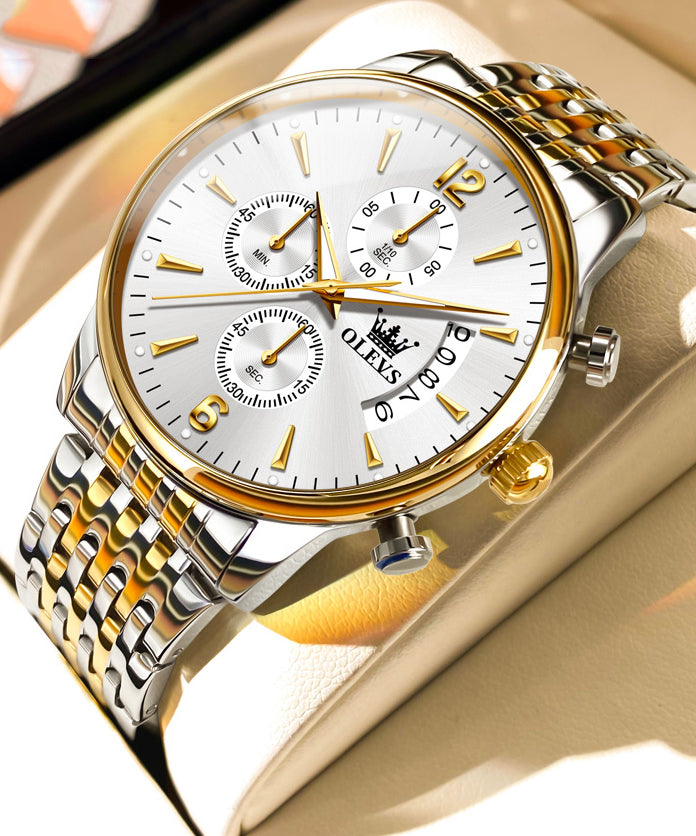 Boutique Blue Stainless Steel Alloy Quartz Movement Waterproof Watches