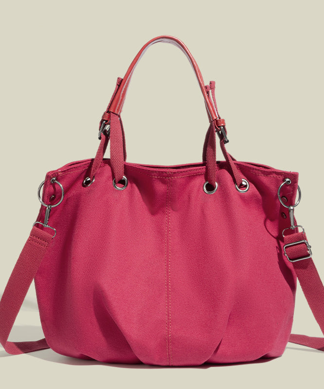 Boutique Brown Solid Durable Canvas Tote Handbag