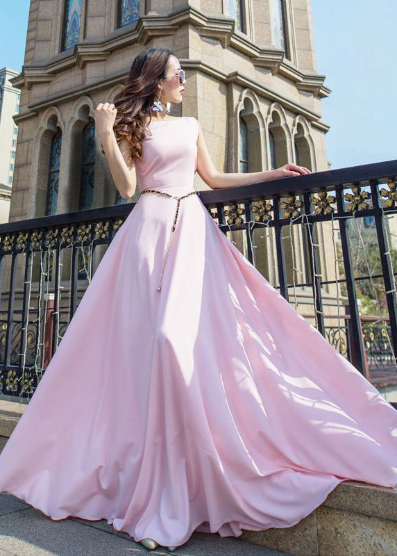 Boutique Pink Exra Large Hem Cotton Maxi Dresses Summer
