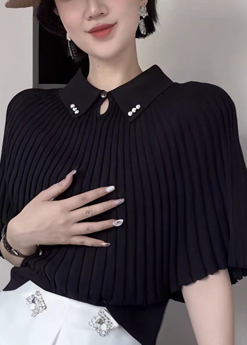 Boutique White Peter Pan Collar Knit Sweaters Cloak Sleeves