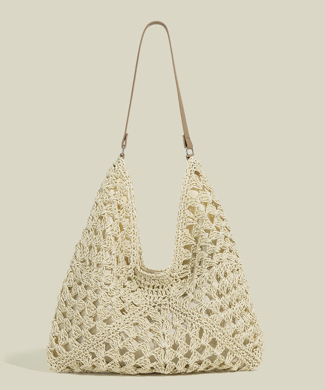 Casual Hollow Out Large Capacity Straw Woven Womens Shoulder Bags
