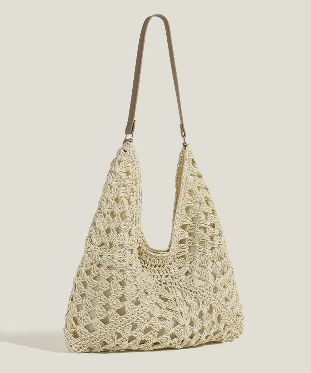 Casual Hollow Out Large Capacity Straw Woven Womens Shoulder Bags