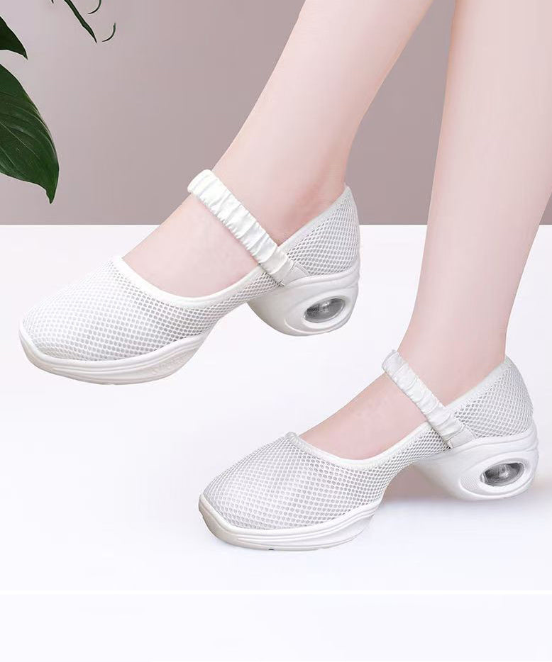 Casual Splicing Chunky Shoes Black Breathable Mesh