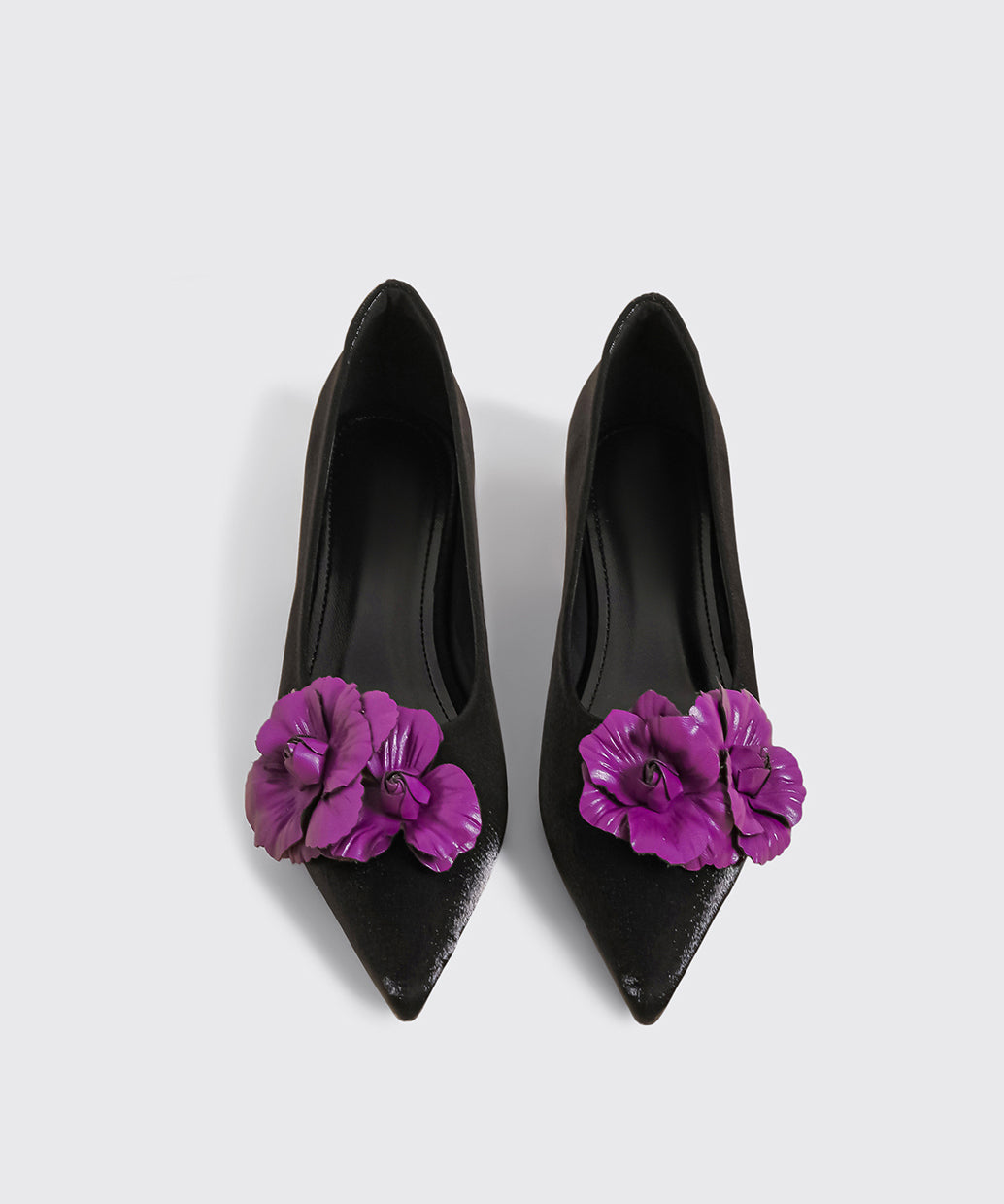 Champagne Faux Leather Women Floral Splicing Flat Feet Shoes