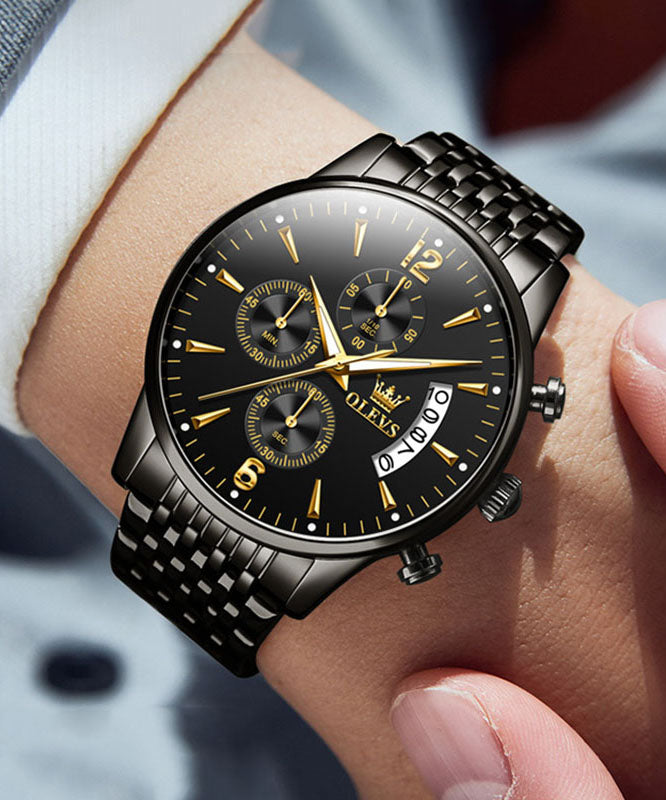 Chic Gold Stainless Steel Quartz Movement Machinery Watches