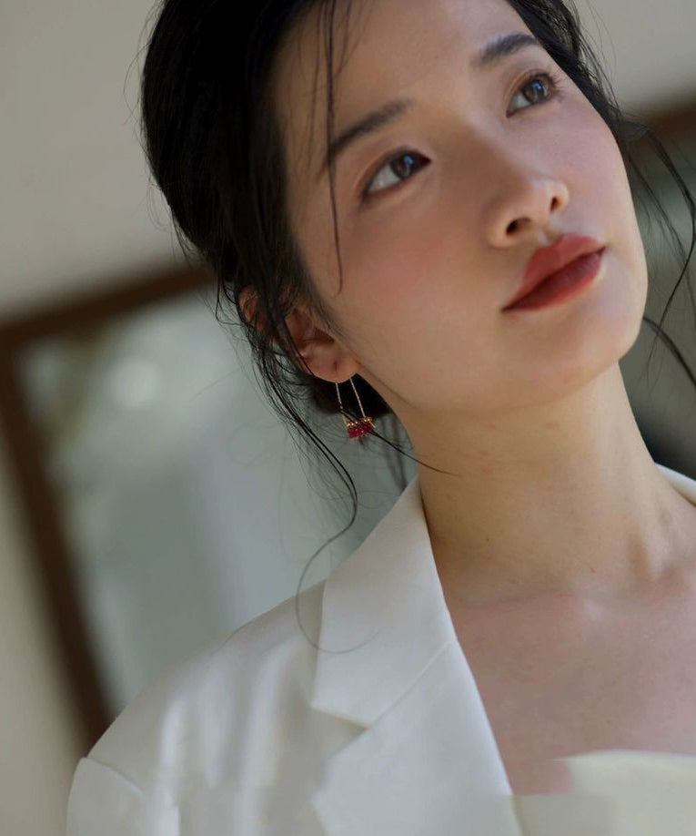 Chic Gold Sterling Silver Overgild Hoop Earrings