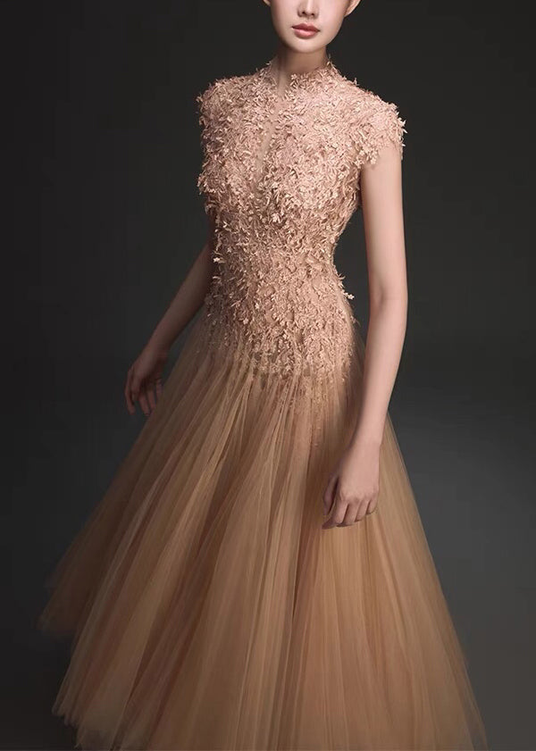 Chic Green Backless Lace Patchwork Tulle Party Dress Summer