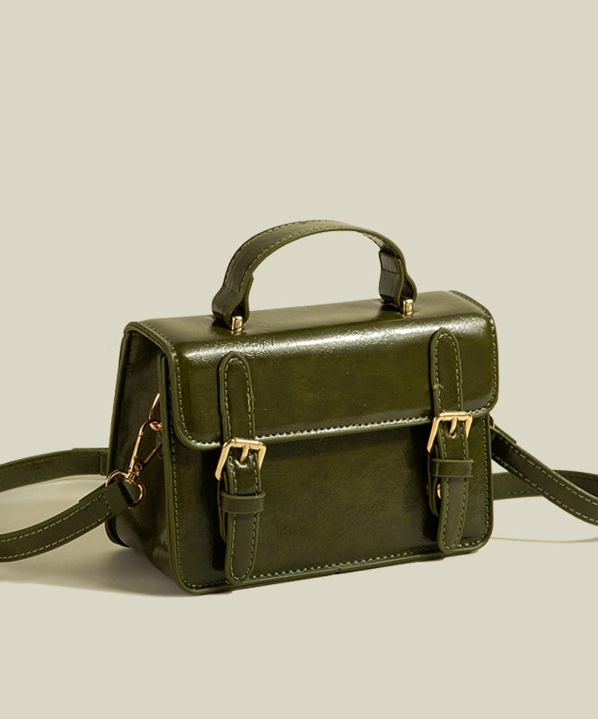 Chic Green Solid Durable Faux Leather Micro Bag