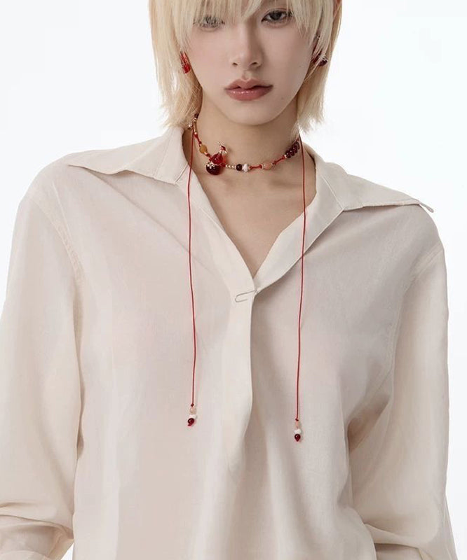 Chic Red String Reinforced Glass Calabash Pendant Necklace