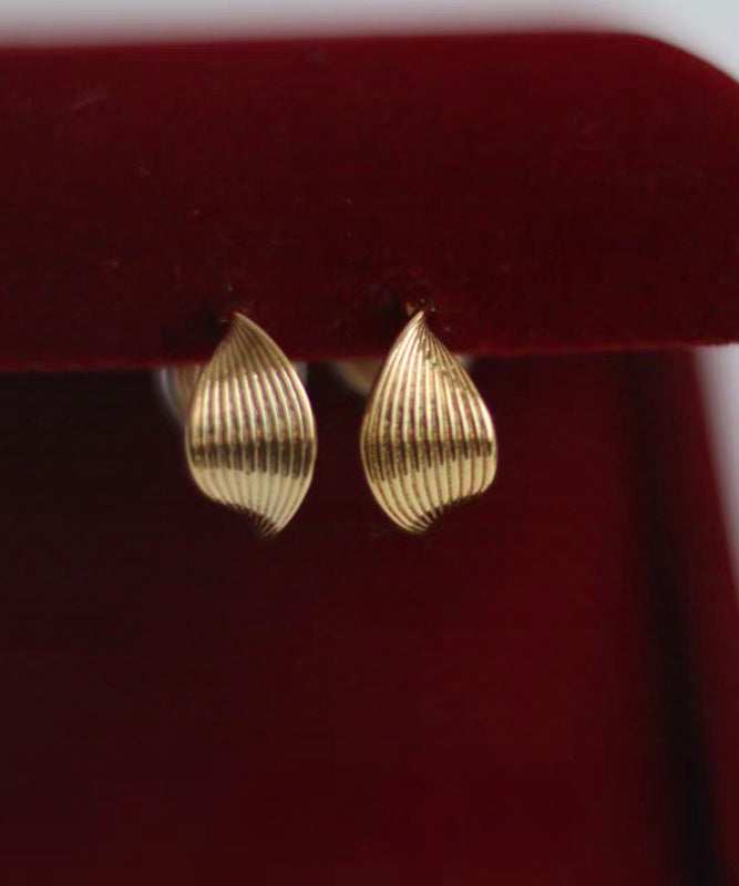 Chic Silk Sterling Silver C-Shaped Geometry Hoop Earrings