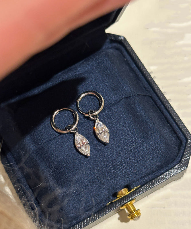 Chic Silk Sterling Silver Zircon Drop Earrings