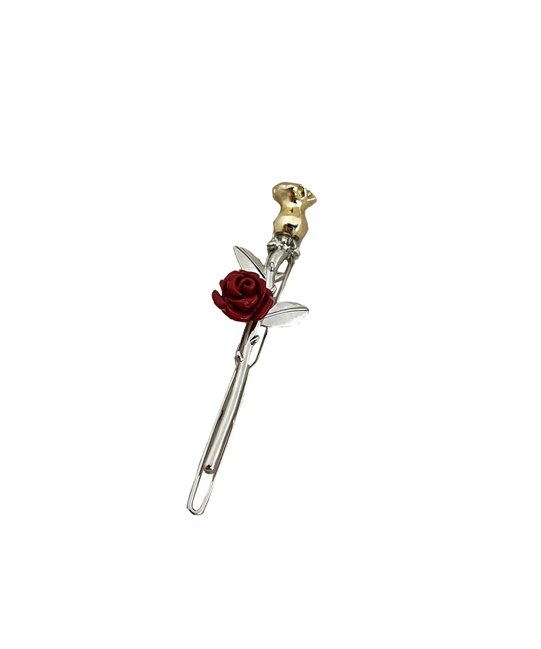 Chinese Style Silk Alloy Resin Rose Hairpin