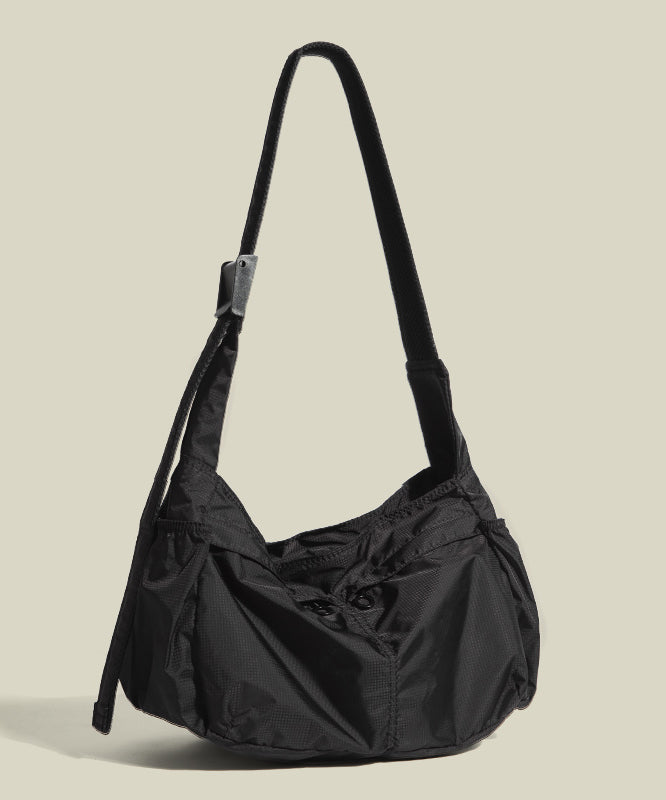 Classy Solid Durable Nylon Versatile Cross-body Bag