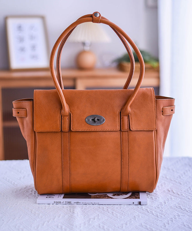 Classy Yellow Solid Durable Leather Shoulder Bags