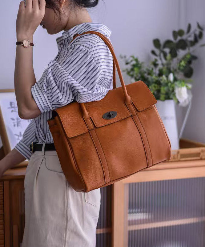 Classy Yellow Solid Durable Leather Shoulder Bags