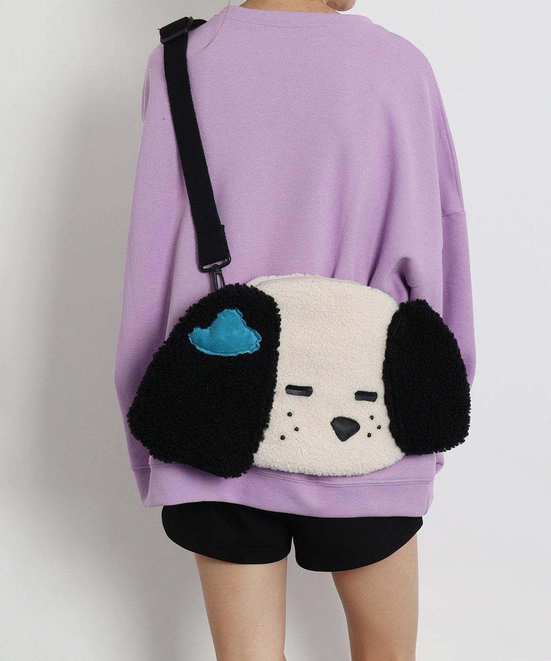 Cute Litter Gog Fuzzy Fur Fluffy Message Bag