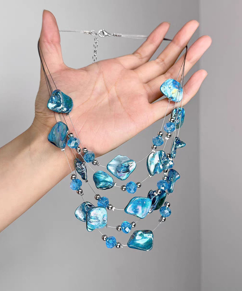 Cute Pink Alloy Shell Layered Pendant Necklace