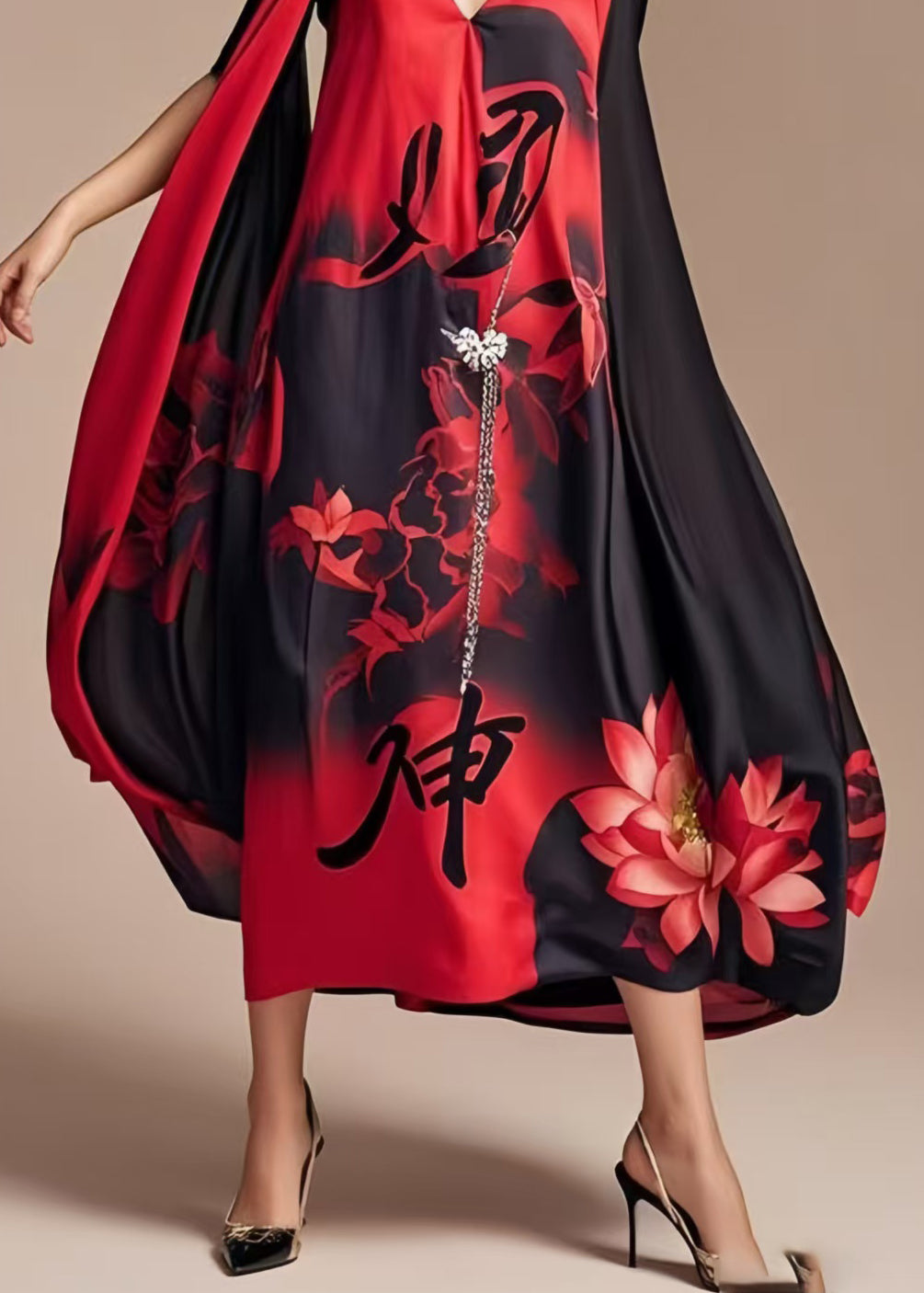 DIY Oversized Tie Dye Silk Fake Two Piece Dresses Summer