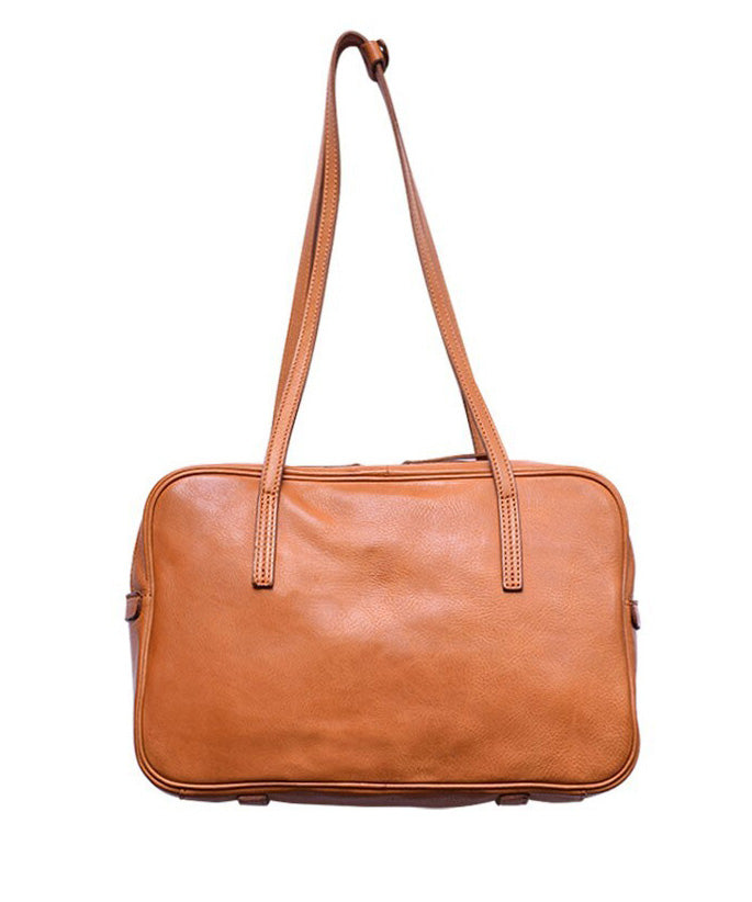 Elegant Orange Square Durable Leather Shoulder Bags