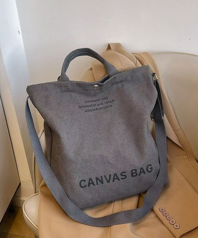 Fashion Letter Print Large Capacity Canvas Tote Handbag