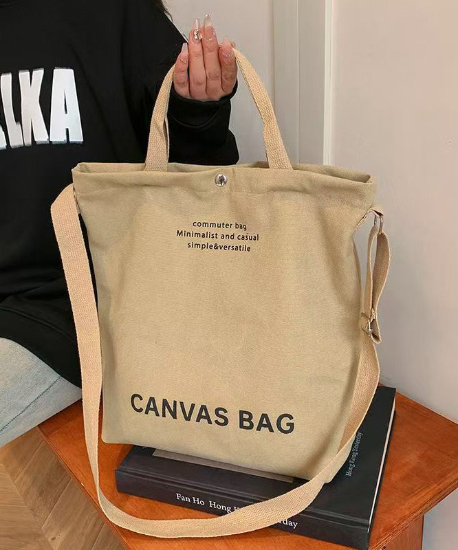 Fashion Letter Print Large Capacity Canvas Tote Handbag