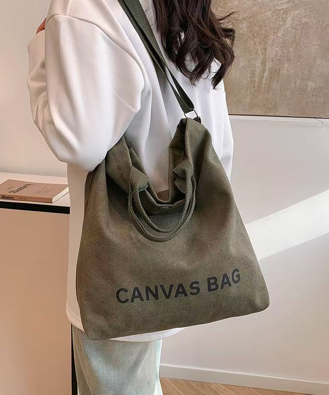 Fashion Letter Print Large Capacity Canvas Tote Handbag