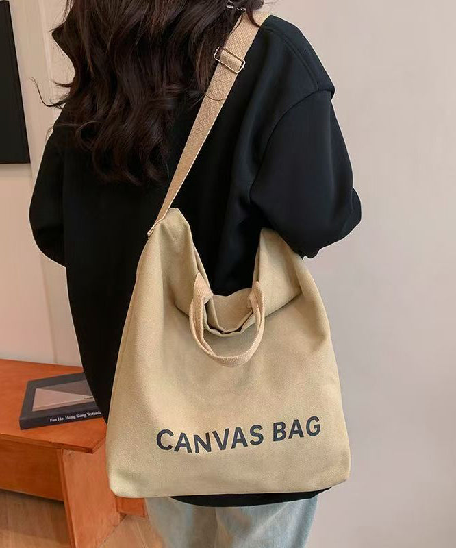 Fashion Letter Print Large Capacity Canvas Tote Handbag