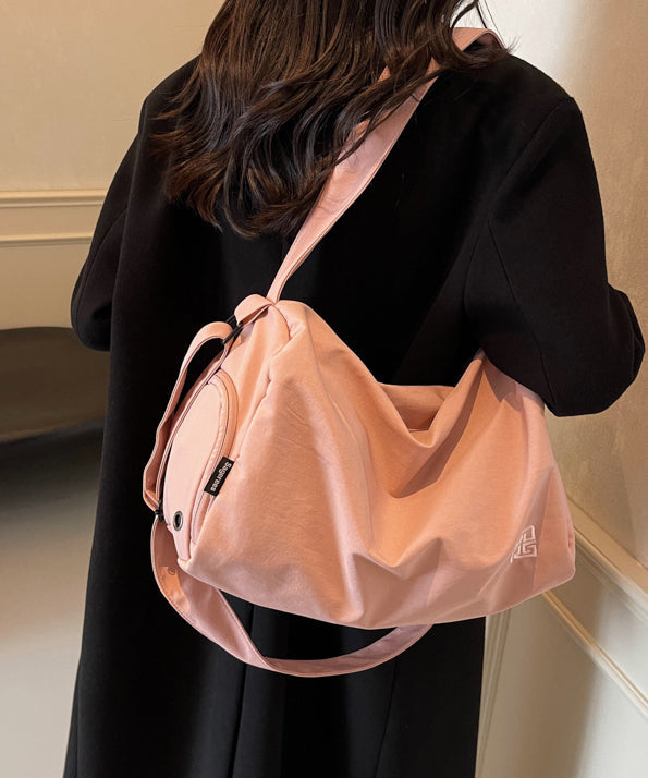 Fashion Orange Embroidered Large Capacity Duffel Bag