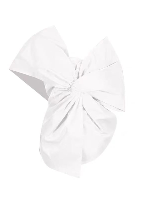 Fashion Red Asymmetrical Bow Splicing Design Top Summer