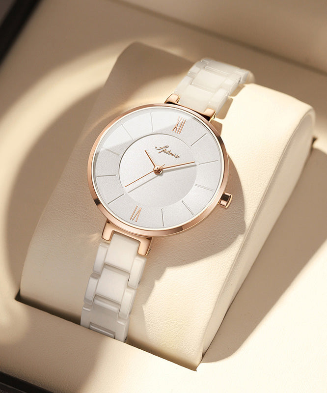 Fine Blue Stainless Steel Ceramics Tempered Glass Watch