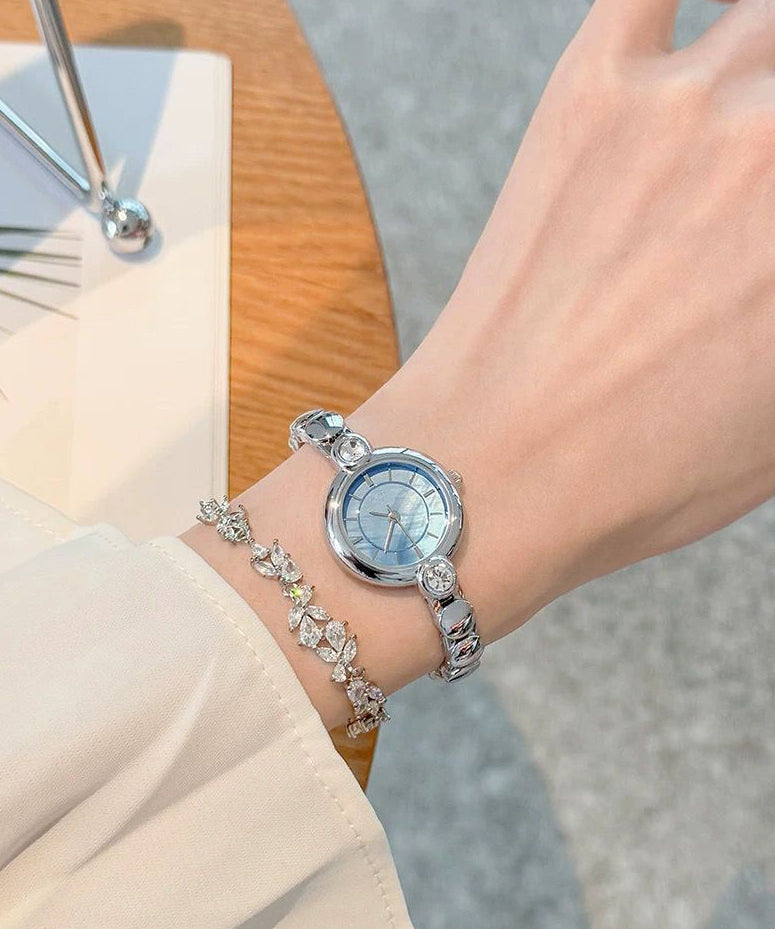 Fine Blue Stainless Steel Reinforced Glass Watches