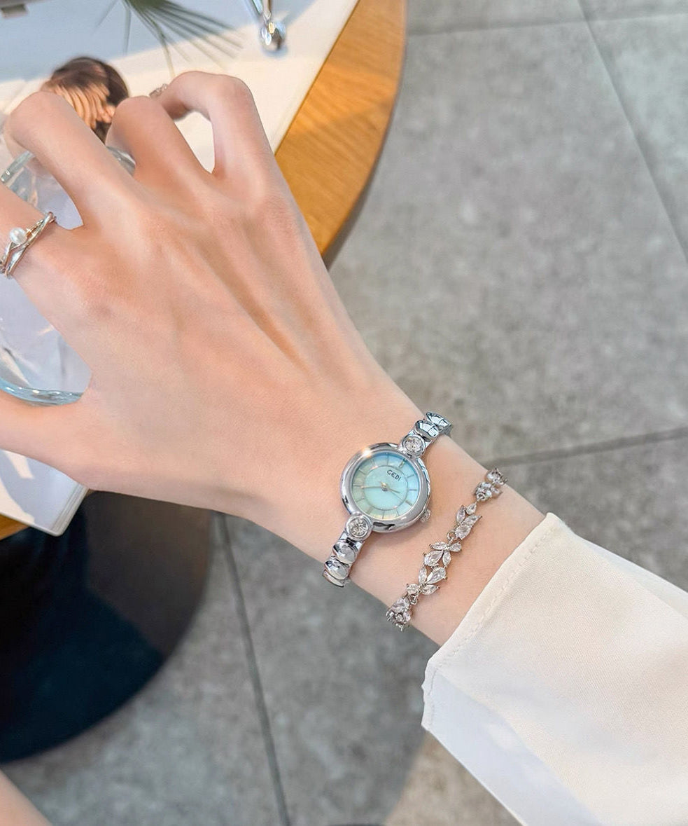 Fine Blue Stainless Steel Reinforced Glass Watches